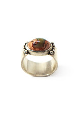 Boulder Opal Pink Stone Ring