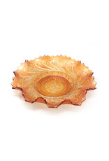 Dugan Glass Co. Ruffled Carnival Glass Bowl