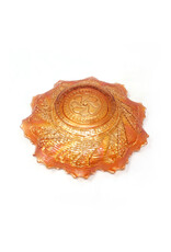 Dugan Glass Co. Ruffled Carnival Glass Bowl