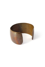 Copper Cuff Bracelet with Brass & Abalone Elephant Decoration