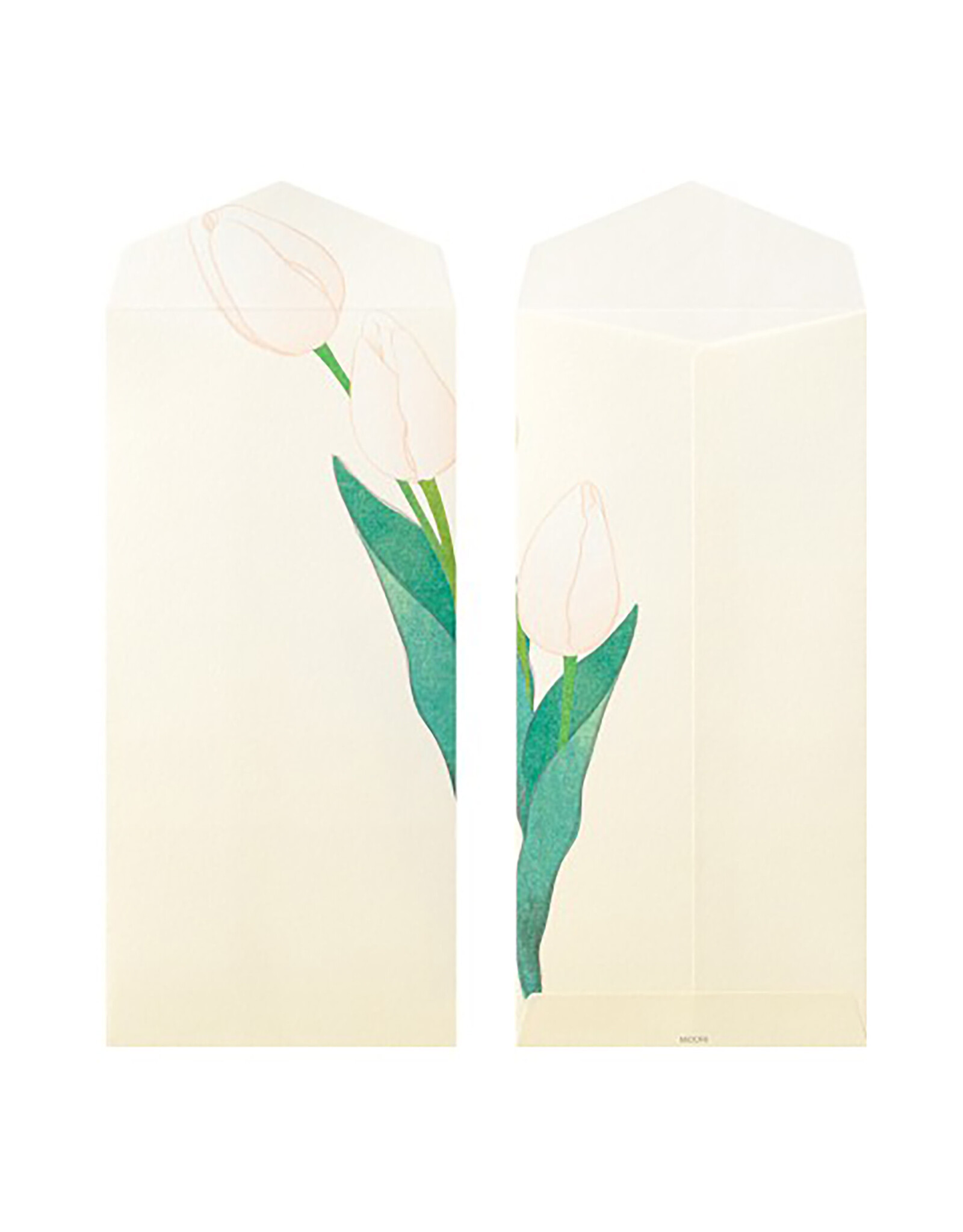 Midori Spring Flower White Four Designs Envelope 158