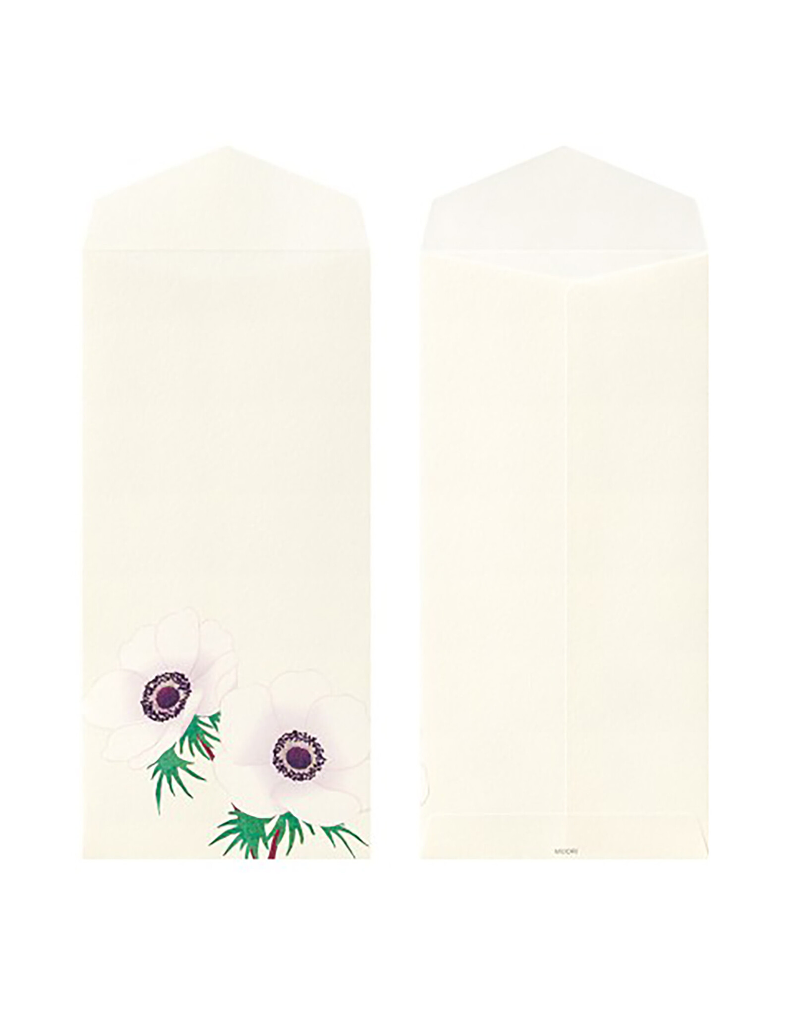 Midori Spring Flower White Four Designs Envelope 158