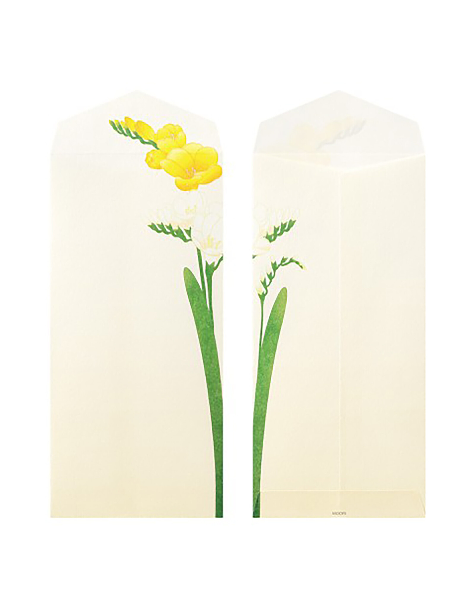 Midori Spring Flower White Four Designs Envelope 158