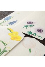 Midori Spring Flower White Four Designs Envelope 158