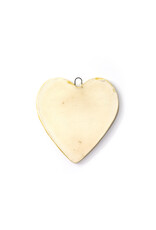 Atomic Girl Pottery Ceramic Red Heart with Yellow Border Ornament