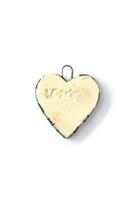 Atomic Girl Pottery Mini Blue & Black Heart Ceramic Ornament