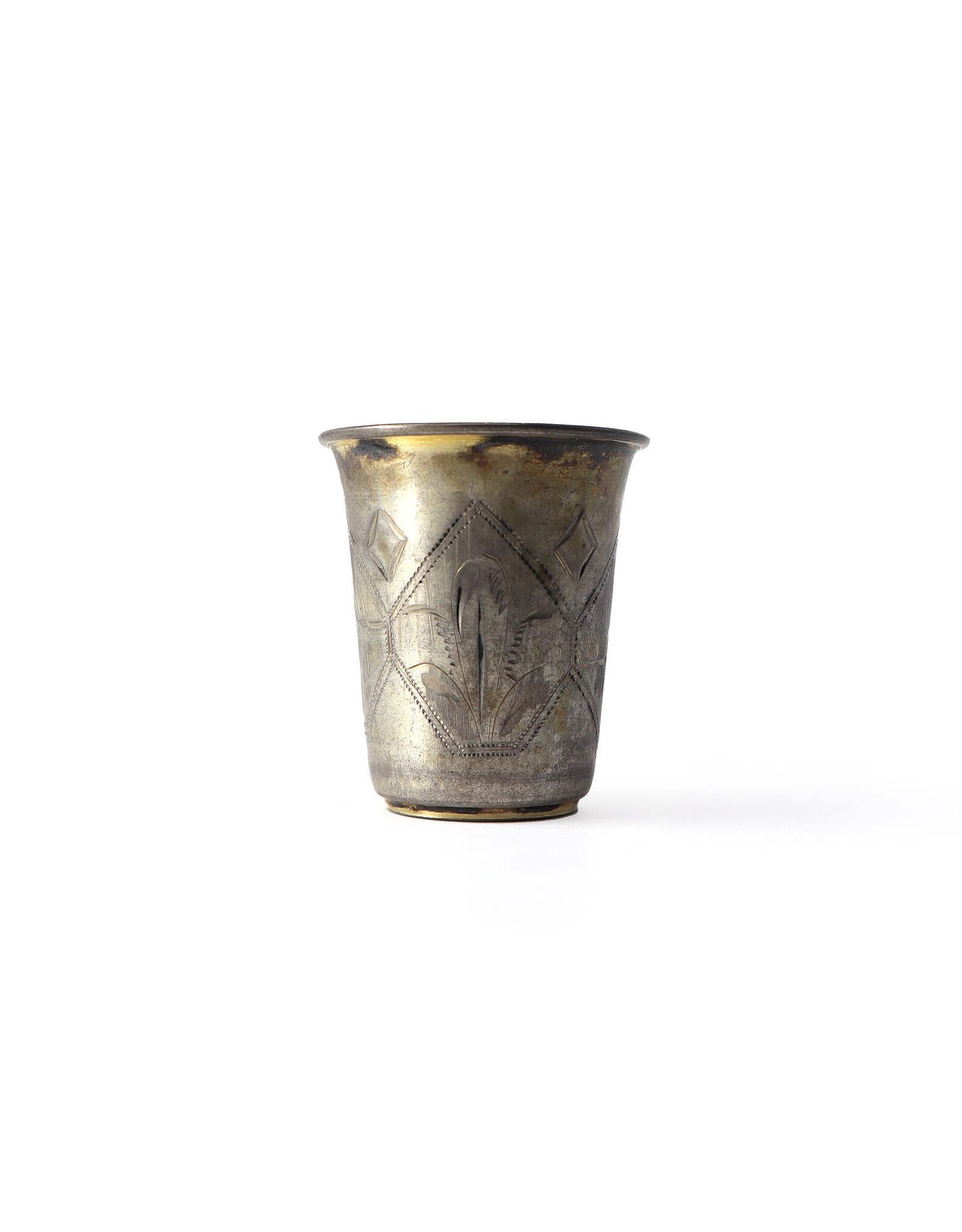 Tumbler Czarist Russia with House Etchings