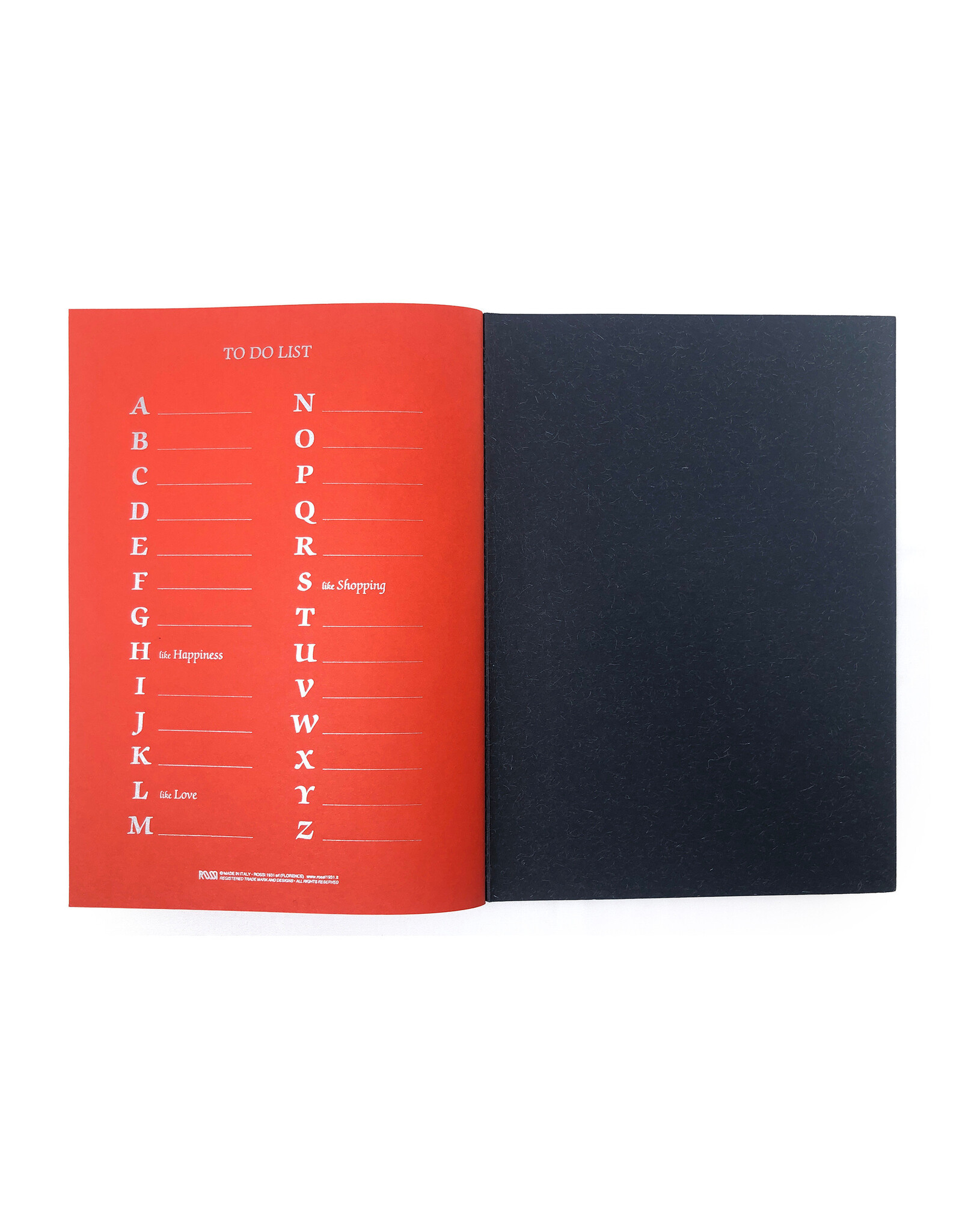 Rossi R Alphabet Softcover Notebook