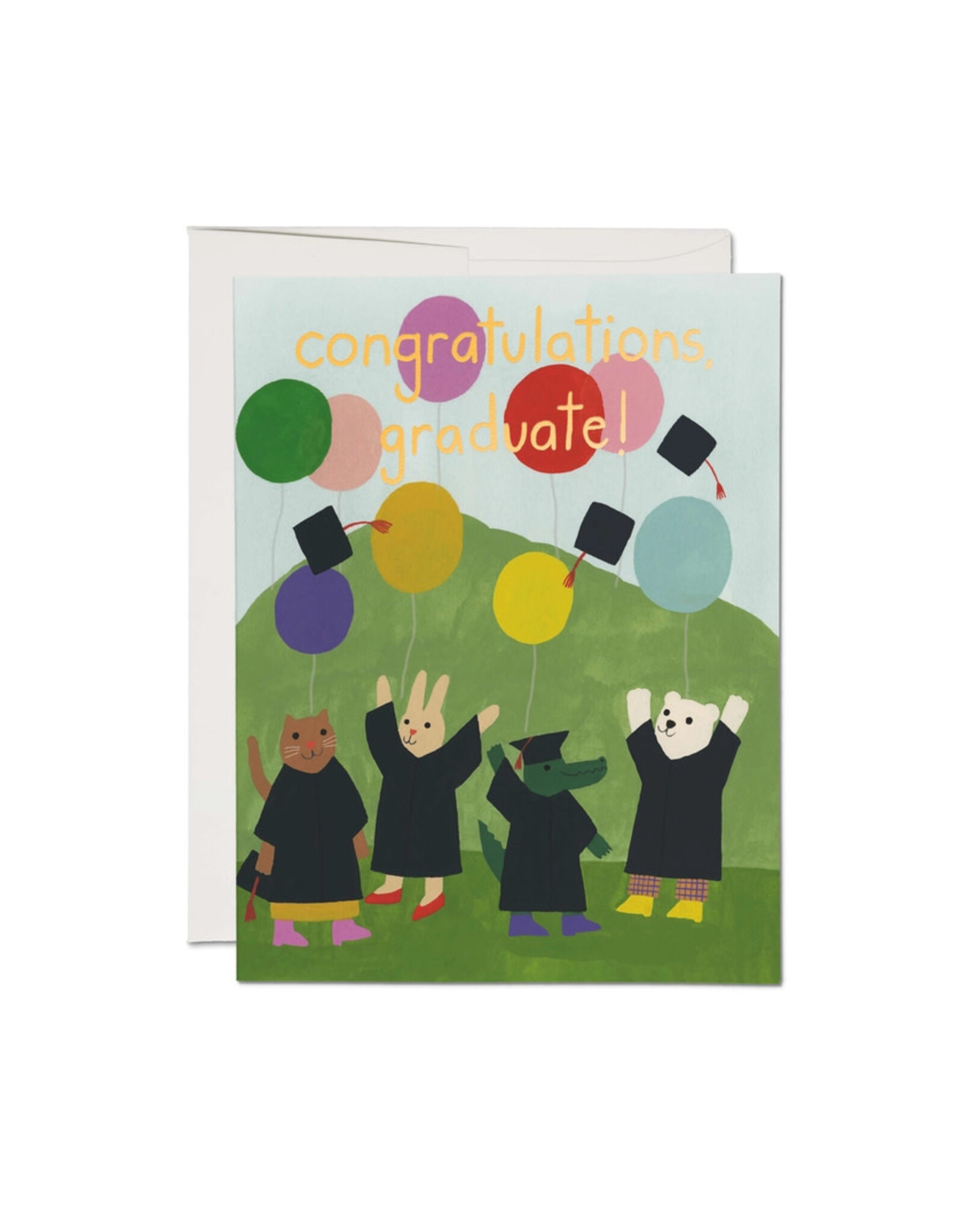 Red Cap Cards Celebration Critters A2 Greeting Card  PUG3050
