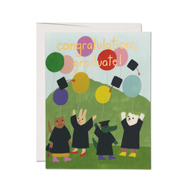 Red Cap Cards Celebration Critters A2 Greeting Card  PUG3050