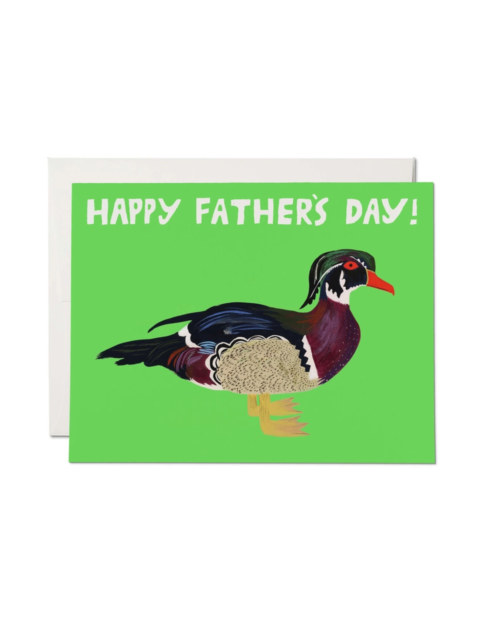 Red Cap Cards Duck Dad Father's Day A2 Greeting Card
