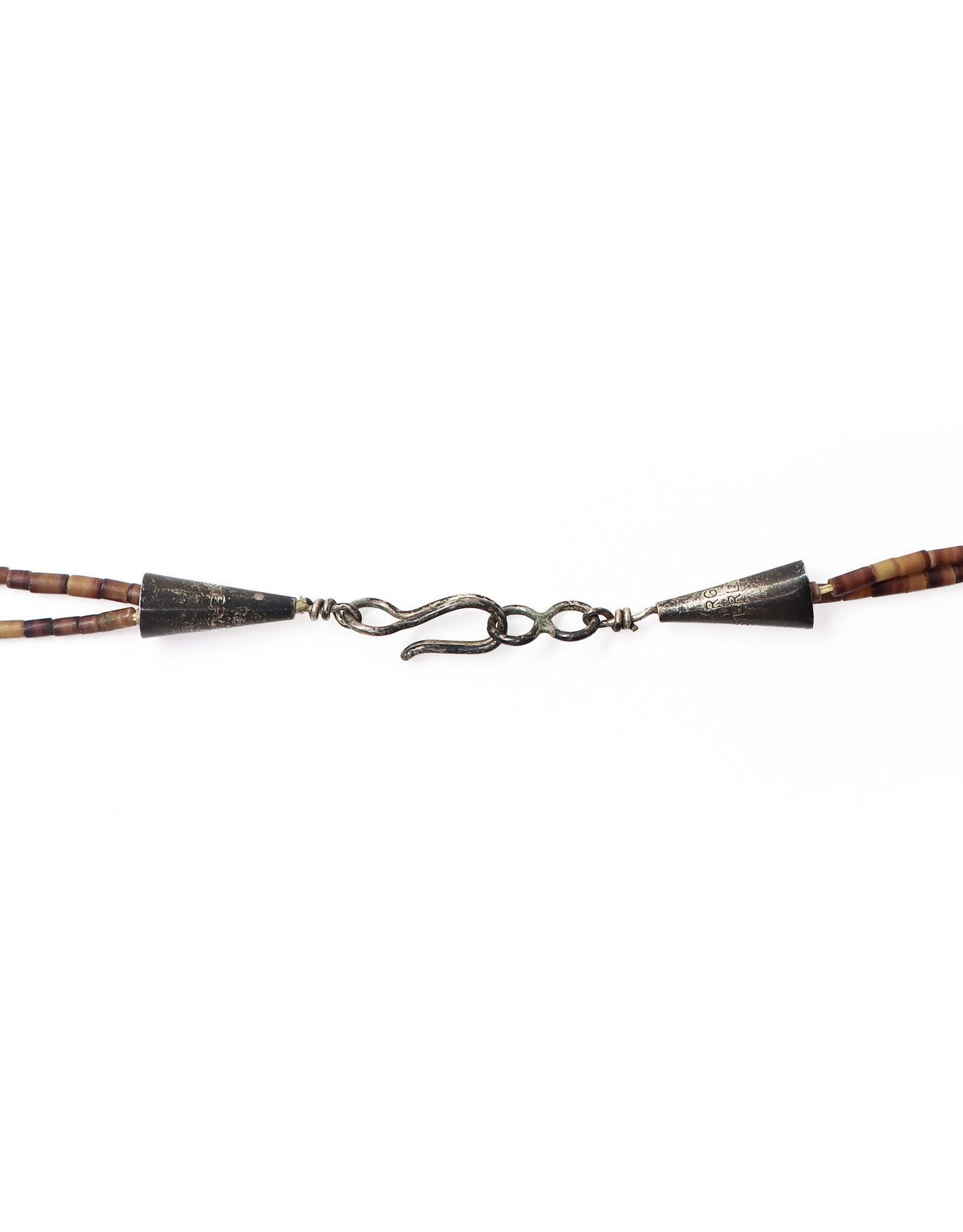 Double-Strand Zuni Fetish Necklace with Carved Turquoise Thunderbird and 35 Fetishes