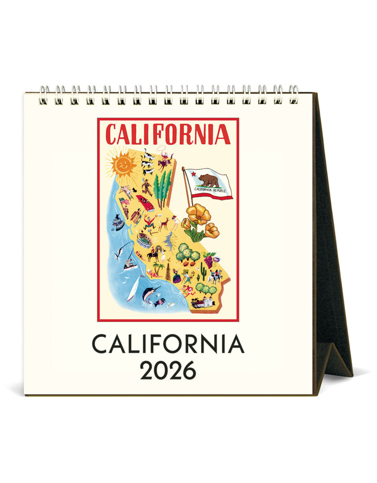 Cavallini Papers & Co. 2026 Desk Calendar California