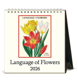 Cavallini Papers & Co. 2026 Desk Calendar Language of Flowers