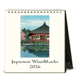 Cavallini Papers & Co. 2026 Desk Calendar Japanese Woodblocks