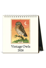 Cavallini Papers & Co. 2026 Desk Calendar Owls