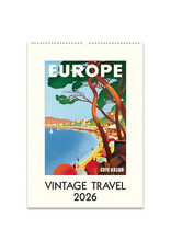 Cavallini Papers & Co. 2026 Wall Calendar Vintage Travel