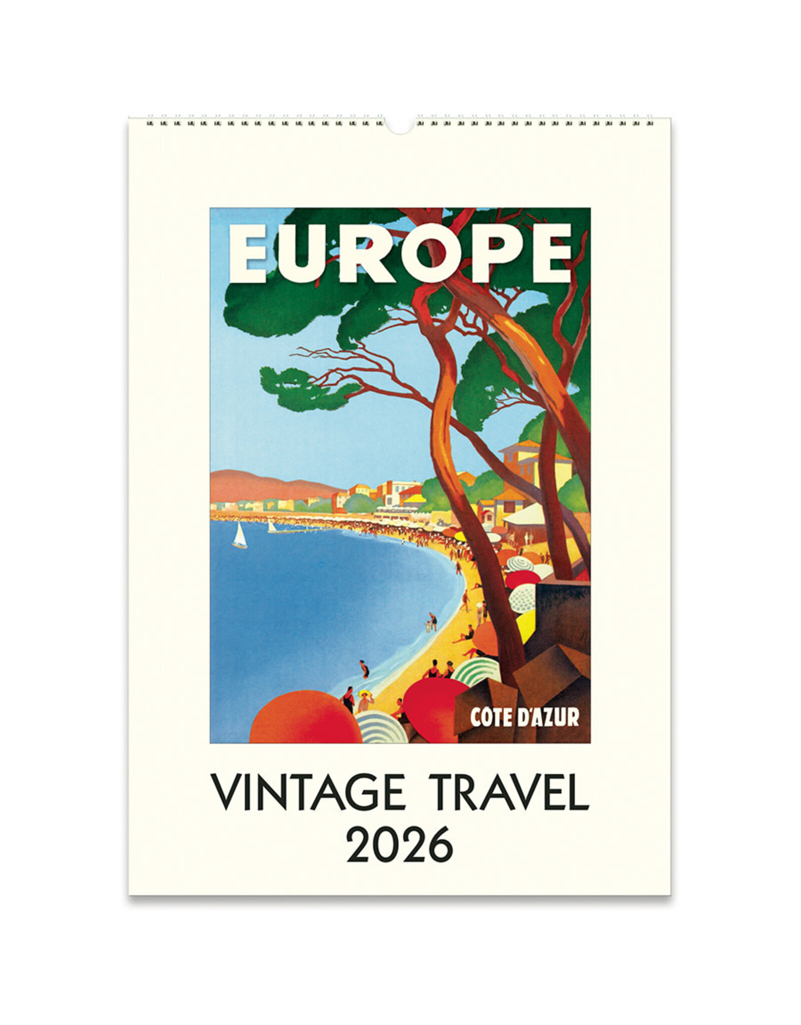 Cavallini Papers & Co. 2026 Wall Calendar Vintage Travel