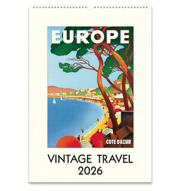 Cavallini Papers & Co. 2026 Wall Calendar Vintage Travel
