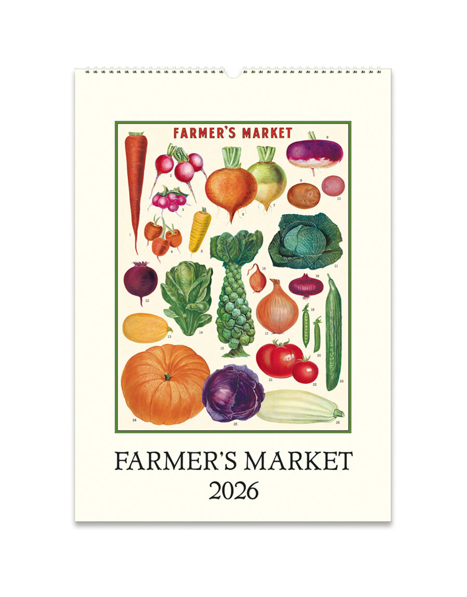 Cavallini Papers & Co. 2026 Wall Calendar Farmer's Market