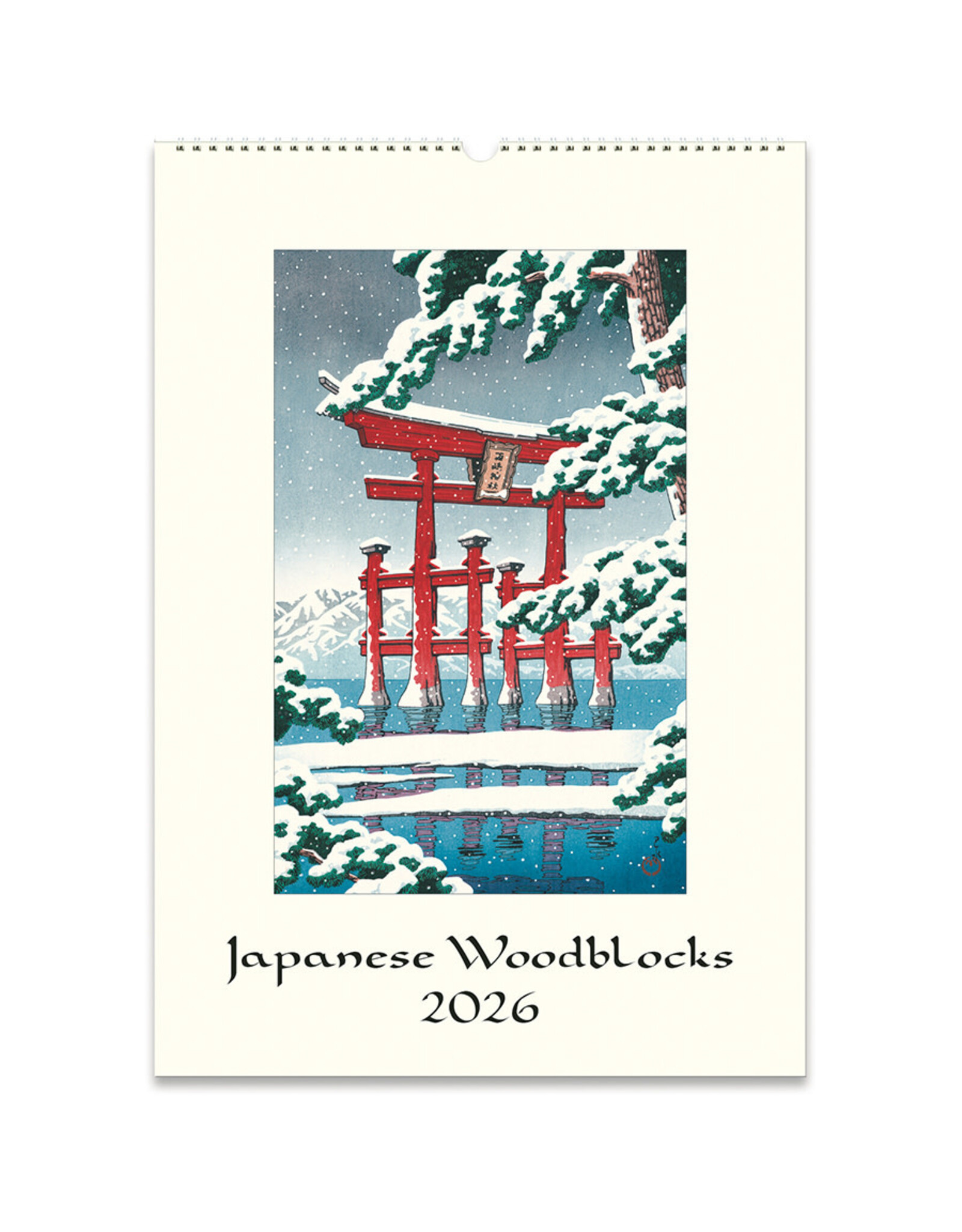 Cavallini Papers & Co. 2026 Wall Calendar Japanese Woodblocks