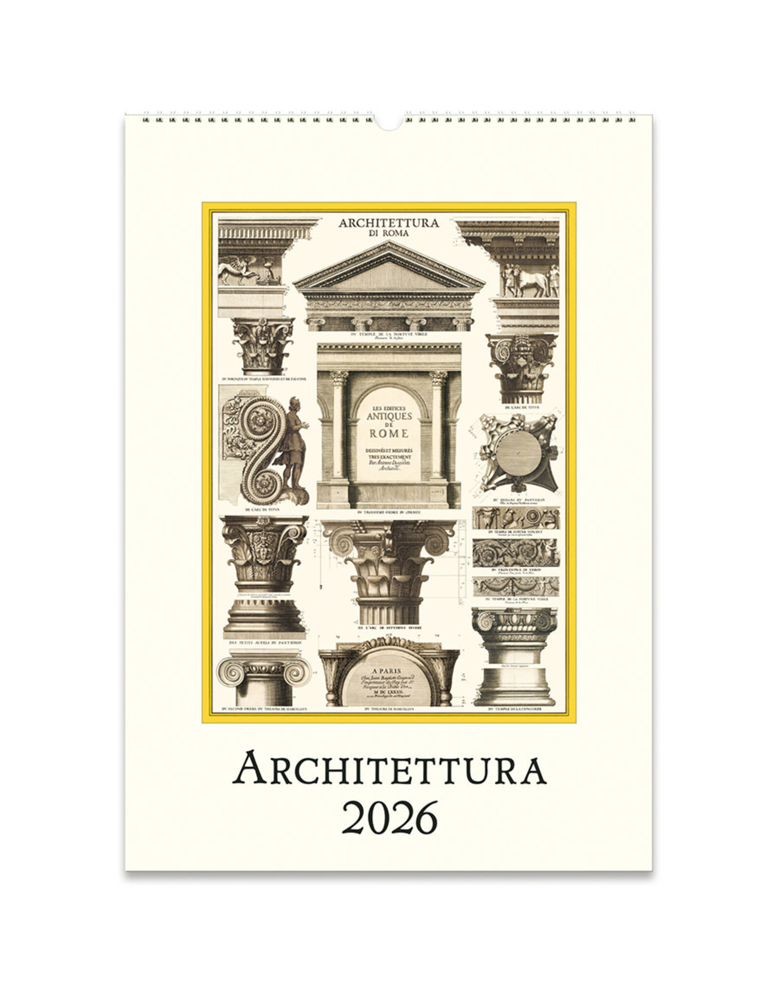 Cavallini Papers & Co. 2026 Wall Calendar Architecttura