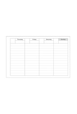 Black Dayfree Weekly Schedule  FDR-WS01-BK