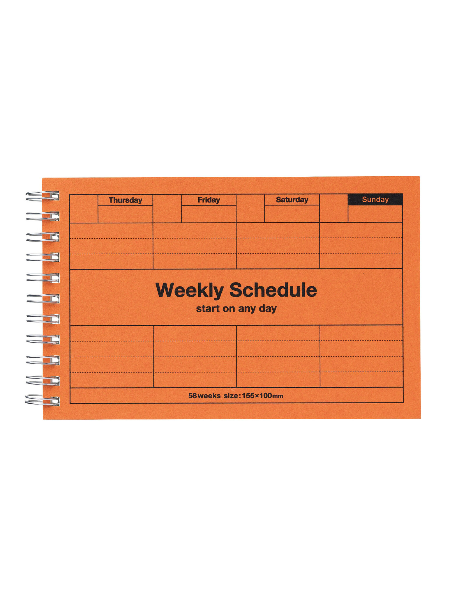 Orange Dayfree Weekly Schedule