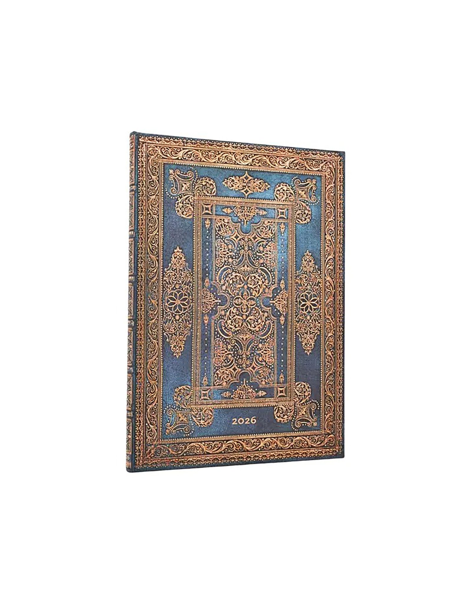 Paperblanks 2026 Blue Luxe 12-Month Hardcover Weekly Planner Grande Vertical