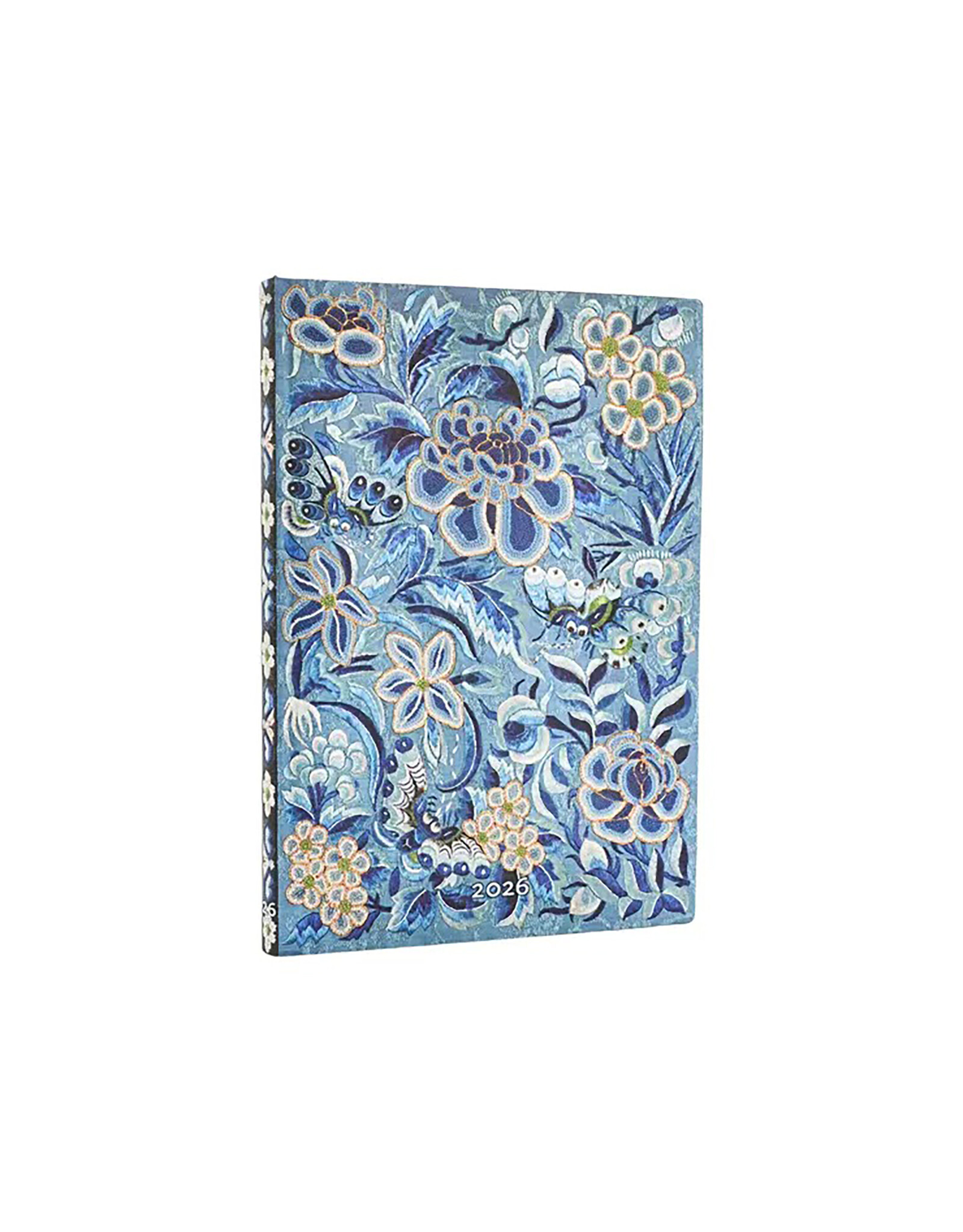 Paperblanks 2026 Blue Willow 12-Month Softcover Weekly Planner Midi Horizontal