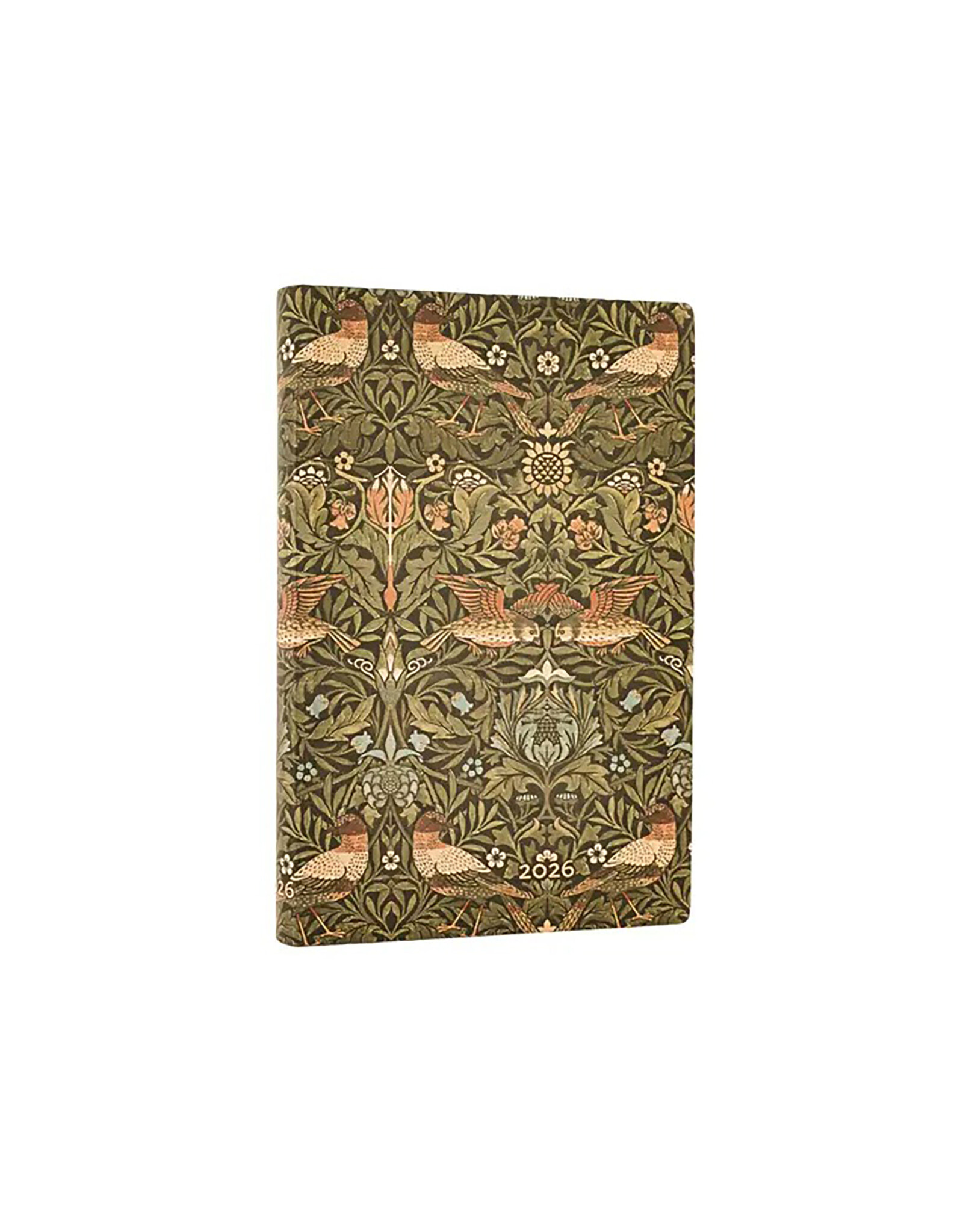 Paperblanks 2026 Morris Birds 12-Month Softcover Weekly Planner Mini Horizontal