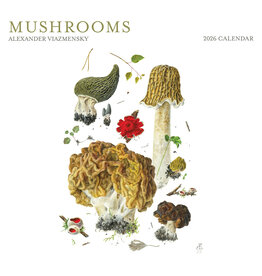Pomegranate Mushrooms: Alexander Viazmensky 2026 Wall Calendar