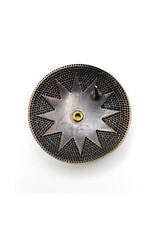 Tabra Mixed Metal Sun Face Brooch