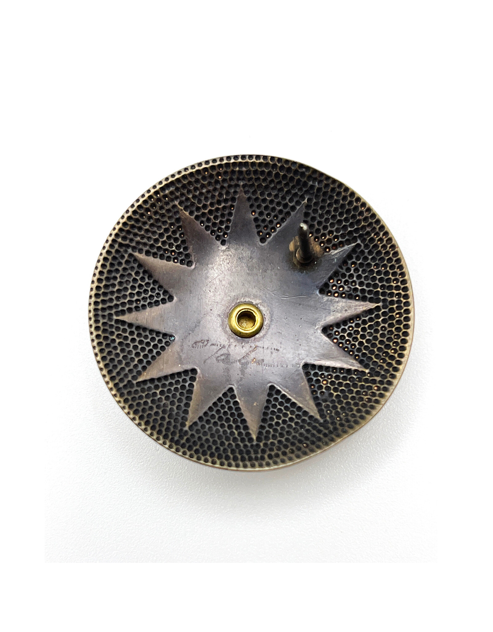 Tabra Mixed Metal Sun Face Brooch
