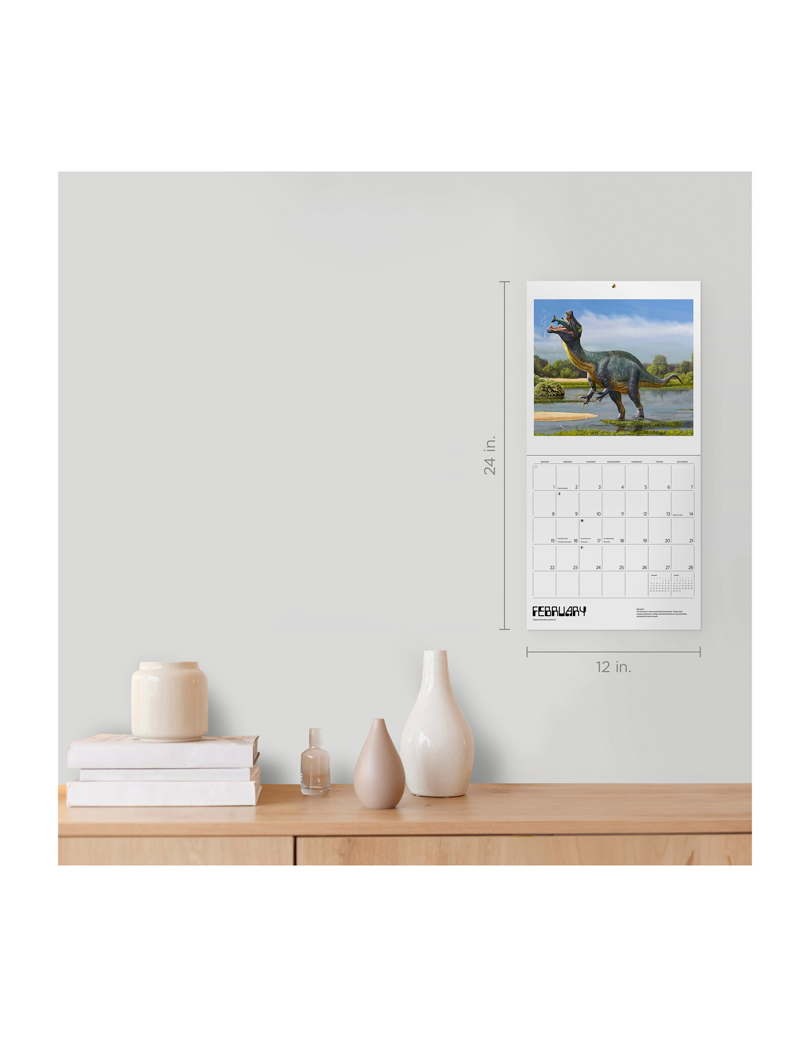 Pomegranate Dinosaurs: The Art of Sergey Krasovskiy 2026 Wall Calendar