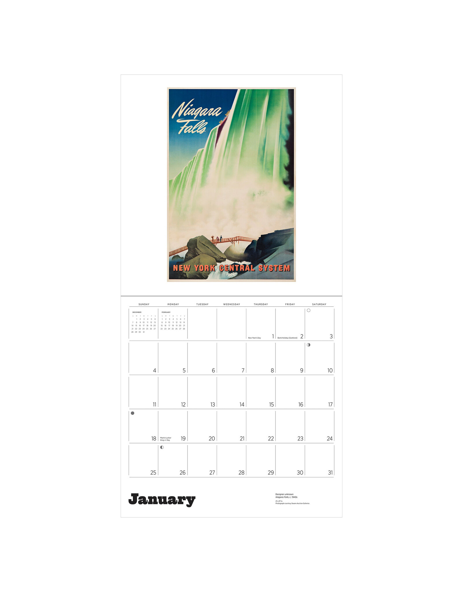 Pomegranate America by Rail: Vintage Travel Posters 2026 Wall Calendar