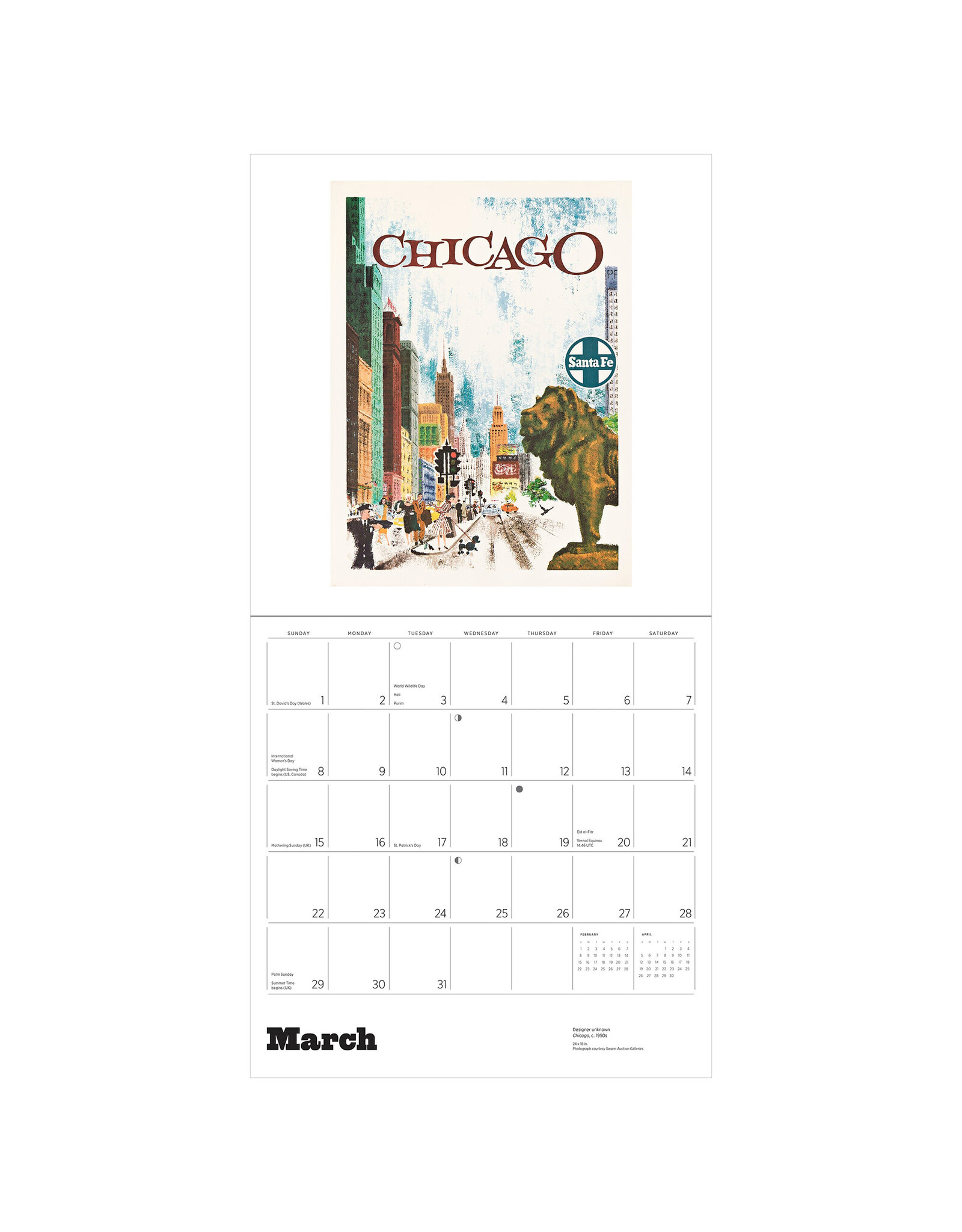Pomegranate America by Rail: Vintage Travel Posters 2026 Wall Calendar