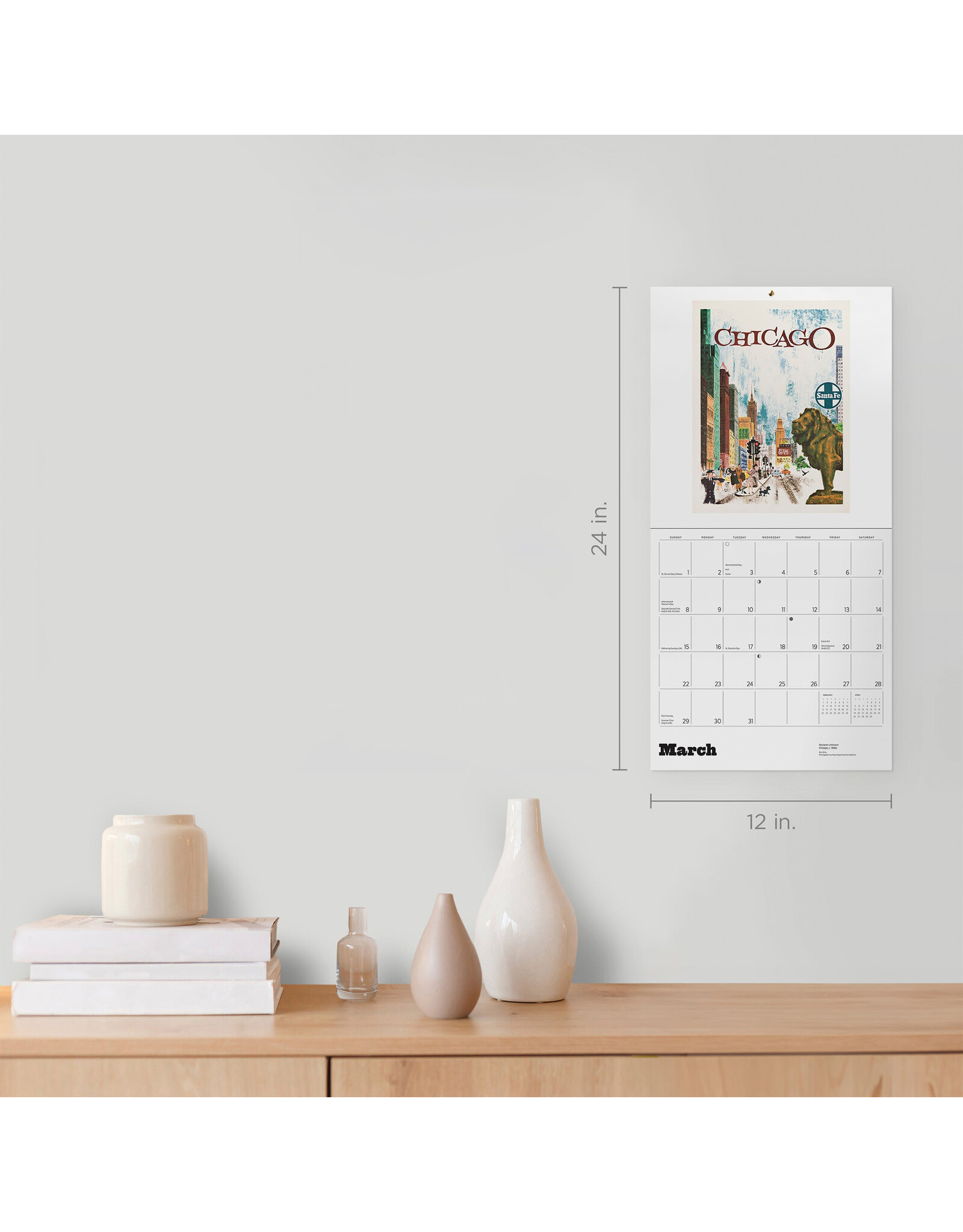 Pomegranate America by Rail: Vintage Travel Posters 2026 Wall Calendar
