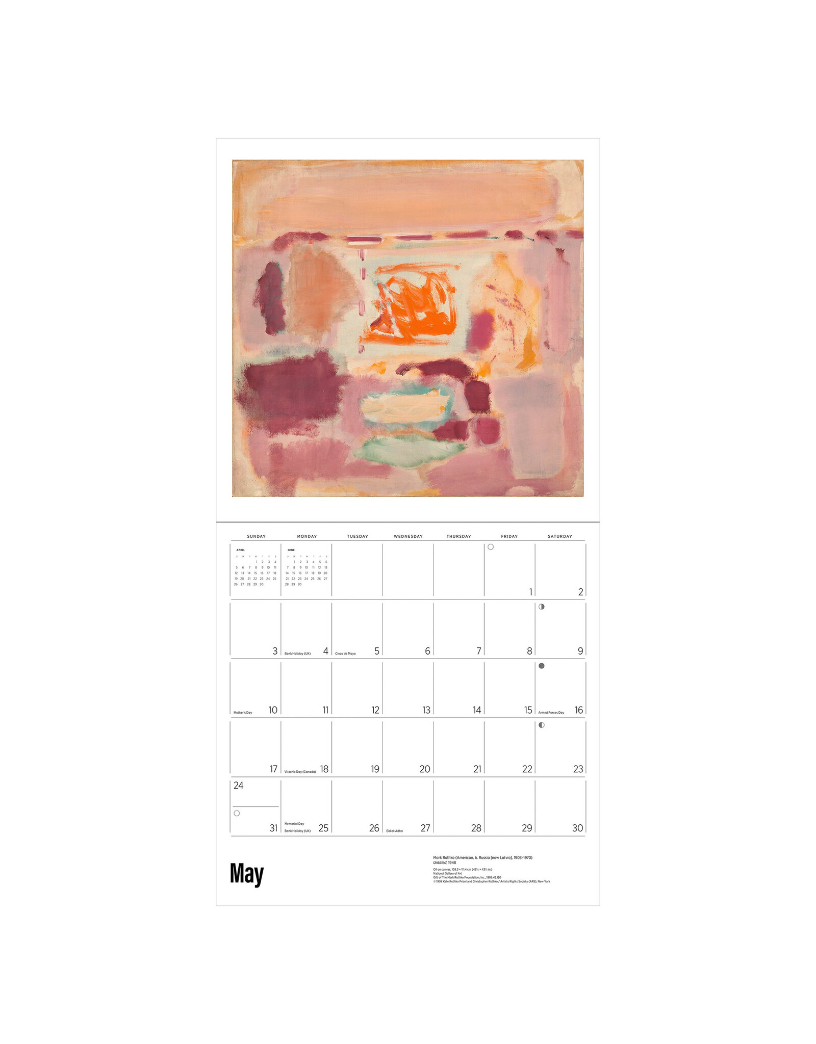 Pomegranate Rothko 2026 Wall Calendar