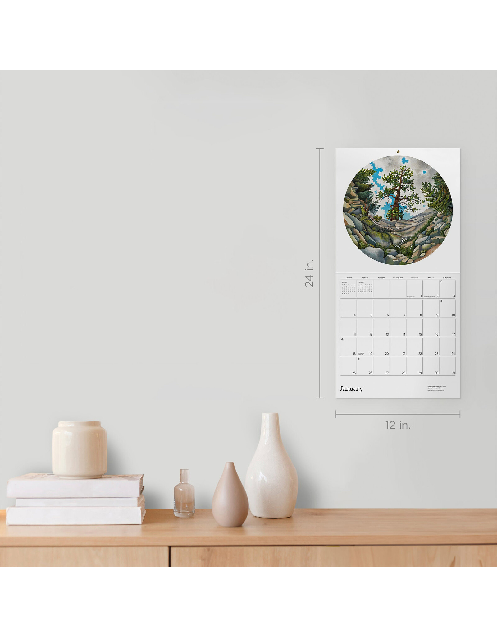 Pomegranate Phyllis Shafer: Nature Divine 2026 Wall Calendar