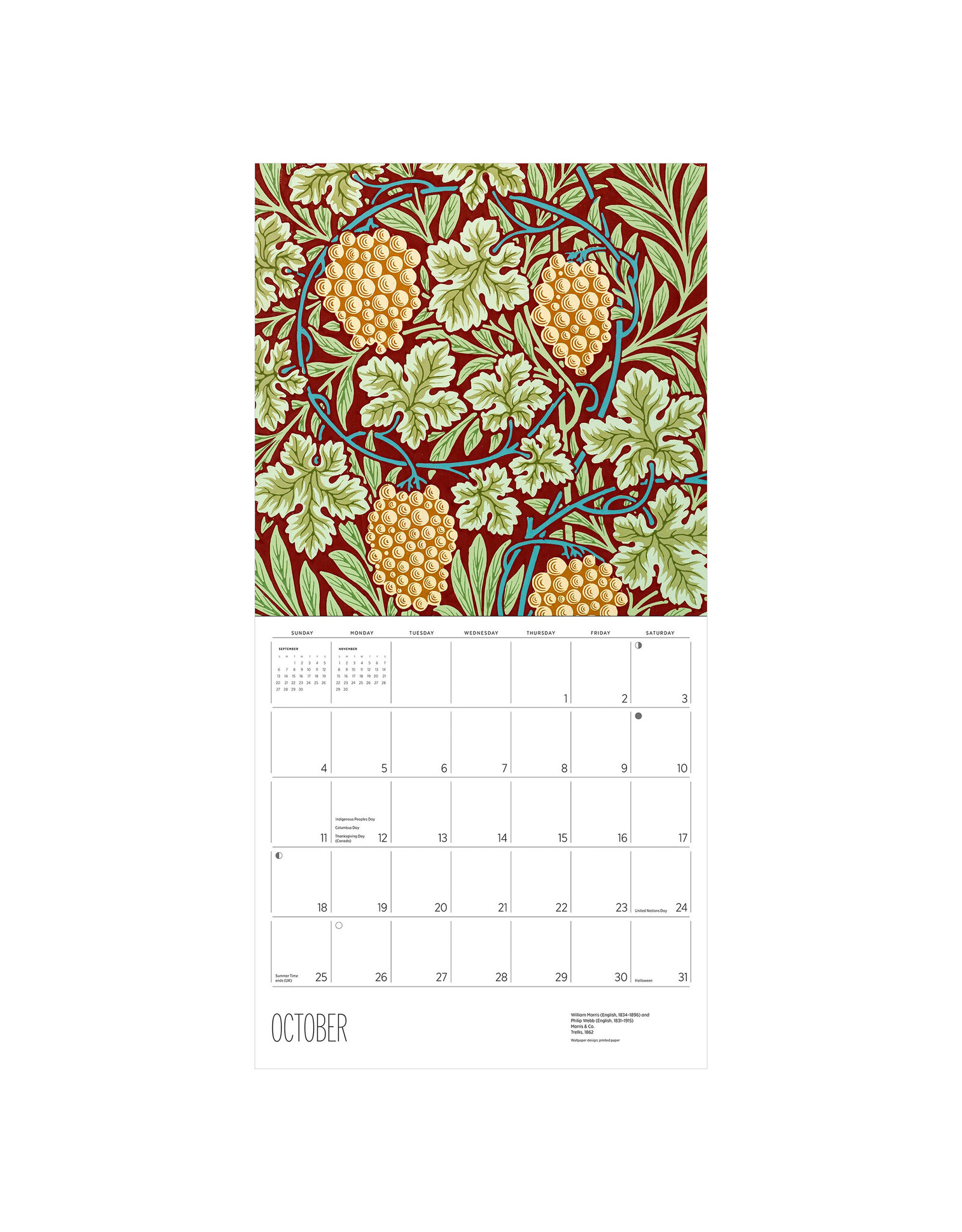 Pomegranate William Morris: Arts & Crafts Designs 2026 Wall Calendar