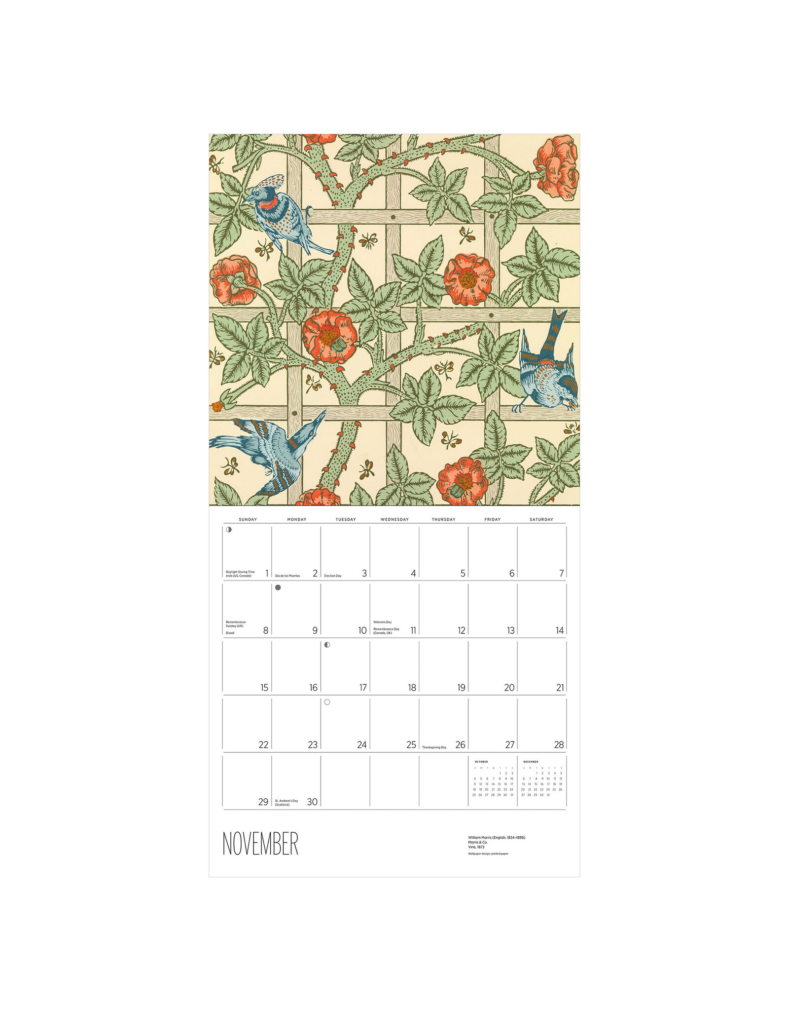 Pomegranate William Morris: Arts & Crafts Designs 2026 Wall Calendar