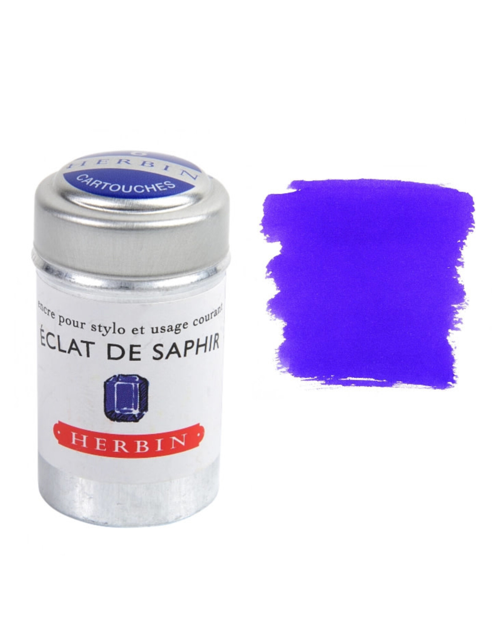J. Herbin Éclat de Saphir 6 Cartridges Tin Dark Blue Ink