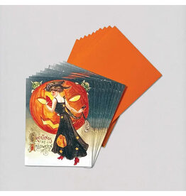 Laughing Elephant Lady in Halloween Dress Boxed Halloween Cards