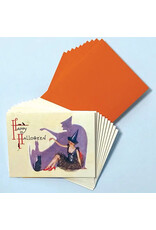 Laughing Elephant Witch Lady with Shadow Boxed Halloween Cards
