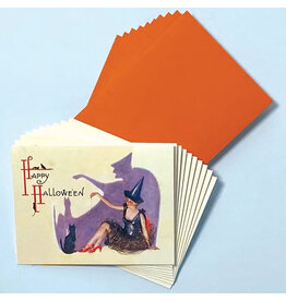 Laughing Elephant Witch Lady with Shadow Boxed Halloween Cards