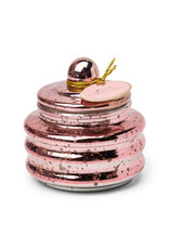 Paddywax Pink Peppermint 3oz Beam Candle Pink Mercury Glass with Lid