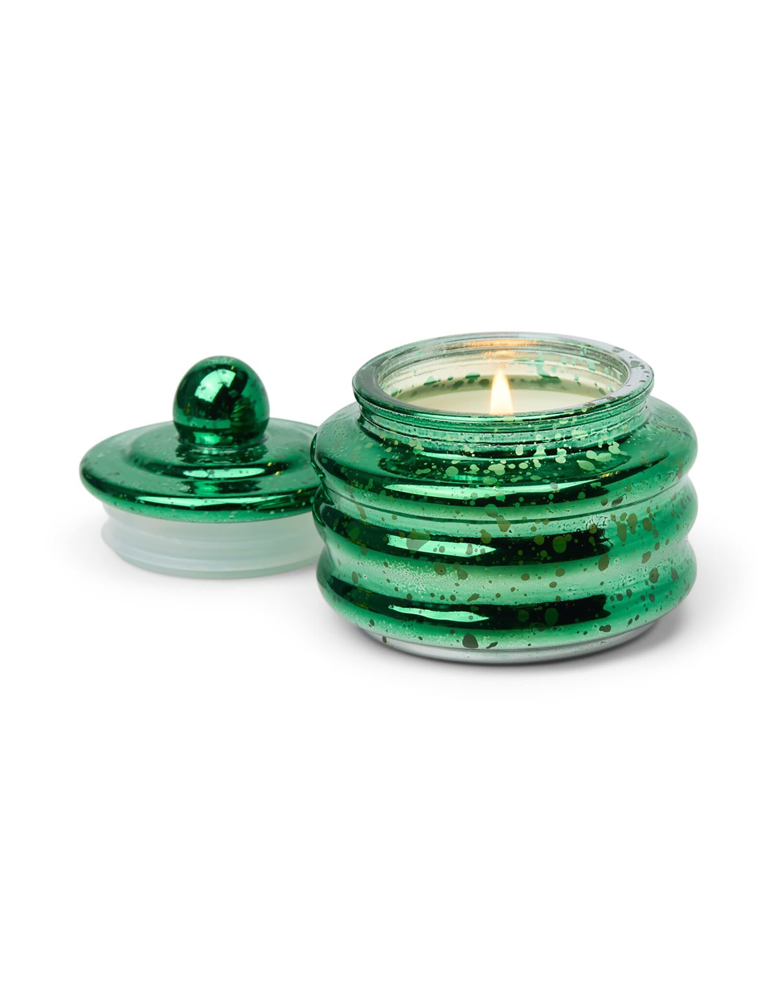Paddywax Balsam & Fir 3oz Beam Candle Green Mercury Glass with Lid