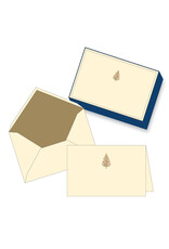 Rossi Christmas Tree with Red Ornaments Classica Italiana Box of 10 Holiday Cards with Lined Envelopes