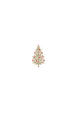 Rossi Christmas Tree with Red Ornaments Classica Italiana Box of 10 Holiday Cards with Lined Envelopes